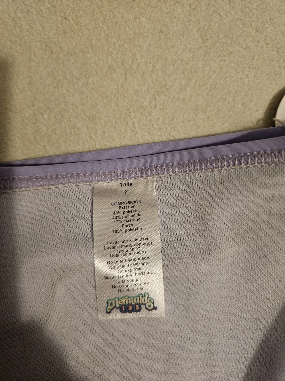 NWT! MERMAID 123 Baby Lavender Butterfly Print Rashguard Swim Set Size 2